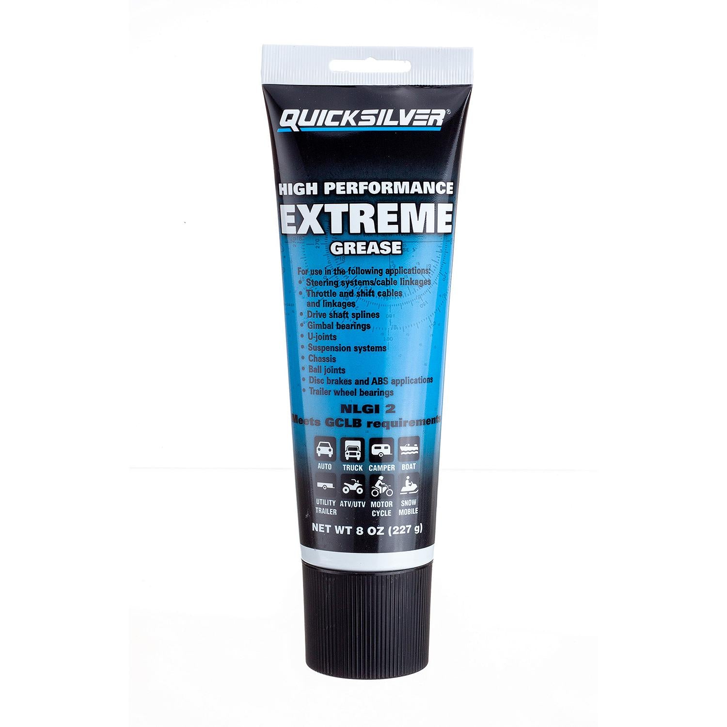 Quicksilver High Performance Multi-Purpose Extreme NLGI 2 Marine Grease - 8 Oz. Tube